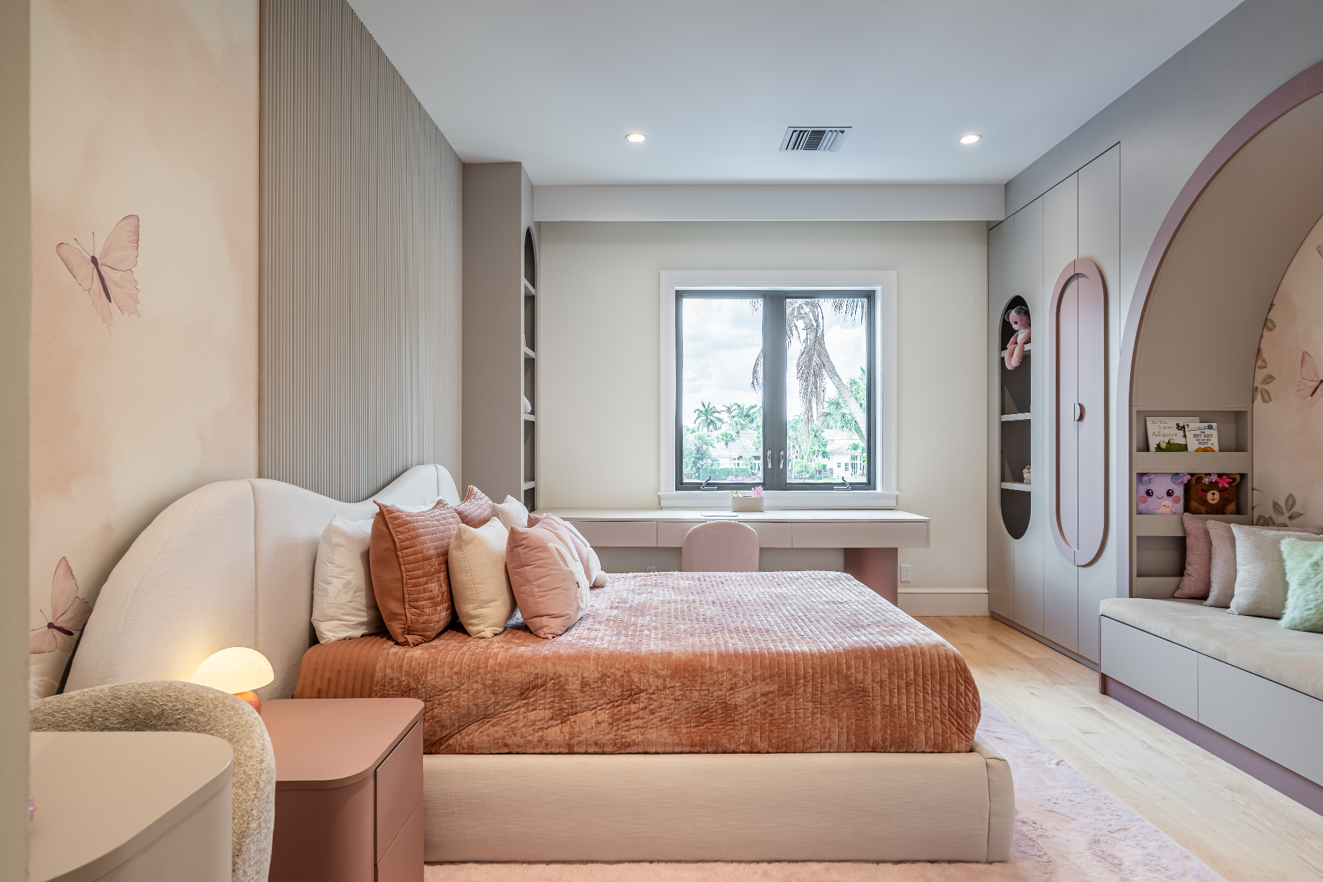 Blush Butterfly Bedroom — Delray Beach